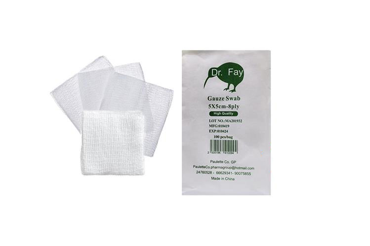 DR FAY GAUZE SPONGE SWAB 5X5 CM 100 PCS - Berlin Pharmacy