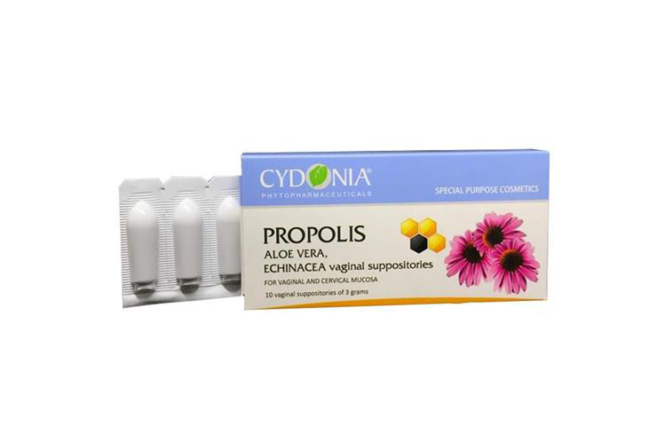 CYDONIA PROPOLIS ALOE VERA VAGINAL 10 SUPPOSITORIES - Berlin Pharmacy