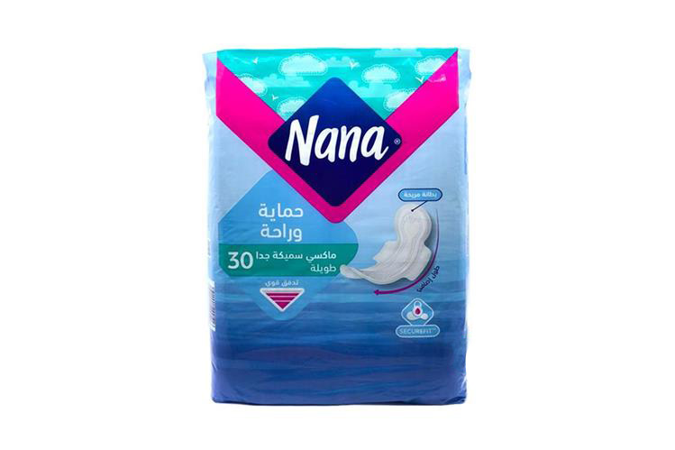 NANA MAXI EXTRA THICK LONG 30PADS - Berlin Pharmacy