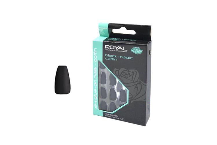 ROYAL 24 BLACK MAGIC COFFIN NAILS  PLUS GLUE - Berlin Pharmacy