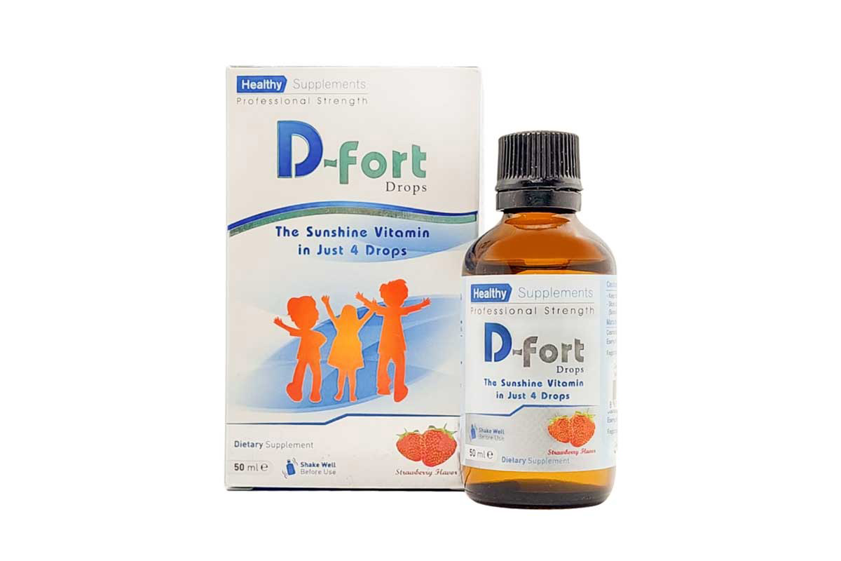 HEALTHY D FORT 400IU DROPS STRAWBERRY FLAVOR 50 ML - Berlin Pharmacy