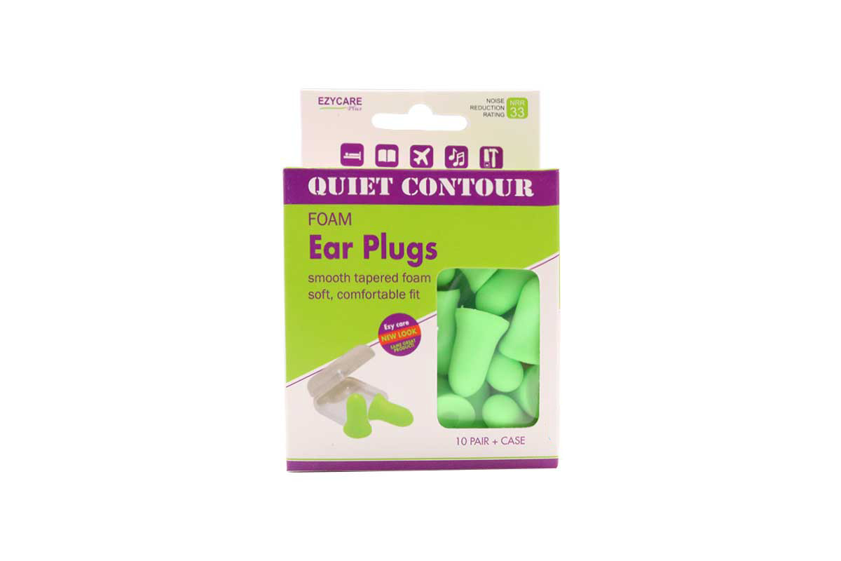 EZYCARE QUIET CONTOUR FOAM EAR PLUGS 10033 - Berlin Pharmacy