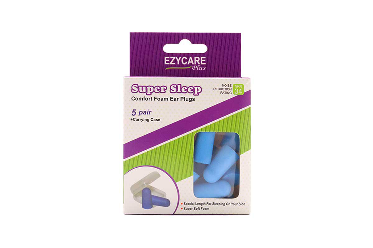 EZYCARE SUPER SLEEP COMFORT FOAM EAR PLUGS 10264 - Berlin Pharmacy