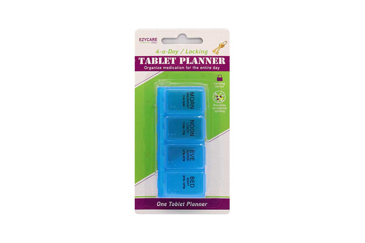 EZYCARE 4 A DAY LOCKING TABLET PLANNER 17800 - Berlin Pharmacy