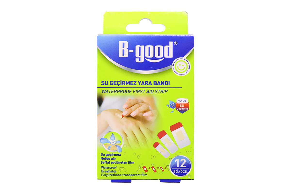 B GOOD WATERPROOF FIRST AID STRIP 12PCS - Berlin Pharmacy