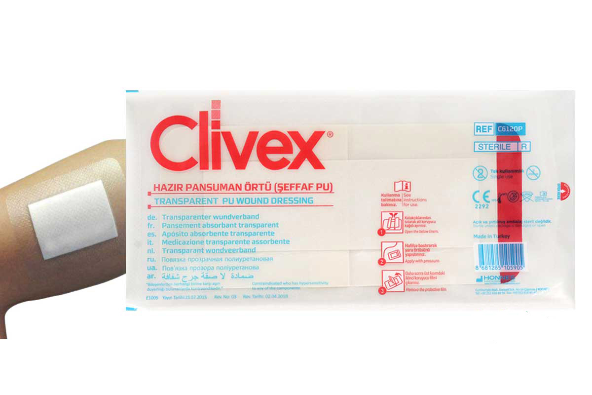 CLIVEX TRANSPARENT PU WOUND DRESSING 9CM X 20CM 1PCS - Berlin Pharmacy