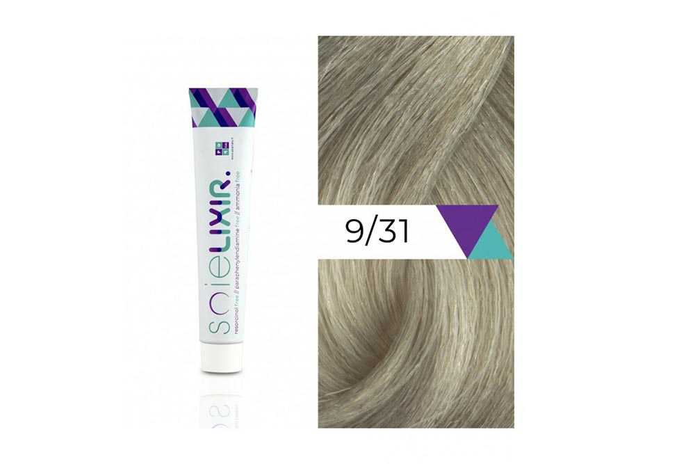 SOIELIXIR AMMONIA FREE HAIR COLOR 9/31 VERY LIGHT ASH GOLD BLONDE 100 ML - Berlin Pharmacy