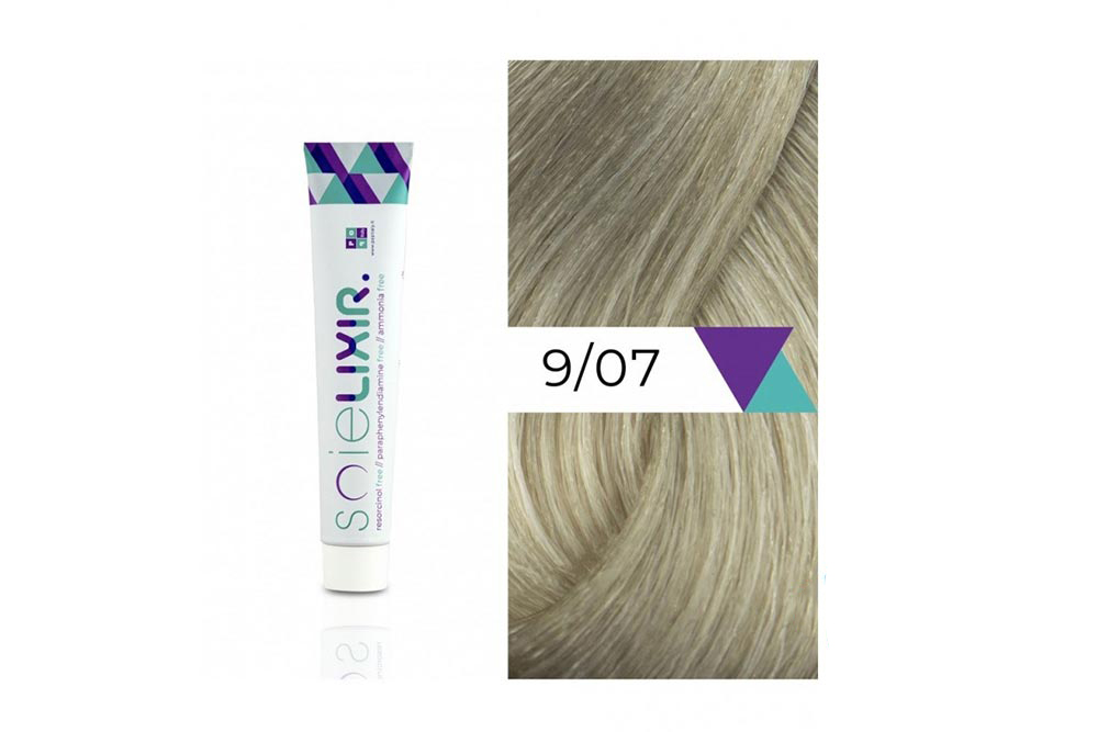 SOIELIXIR AMMONIA FREE HAIR COLOR 9/07 VERY LIGHT COLD BLONDE 100 ML - Berlin Pharmacy