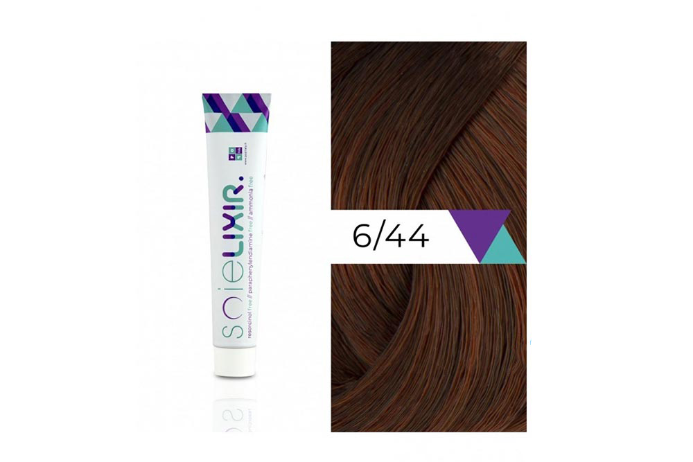 SOIELIXIR AMMONIA FREE HAIR COLOR 6/44 DARK INTENSE COPPER BLONDE 100 ML - Berlin Pharmacy