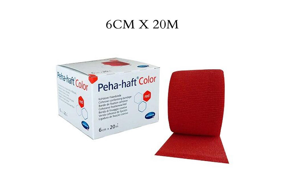 HARTMANN PEHA HAFT COLOR RED 6CMX20M - Berlin Pharmacy