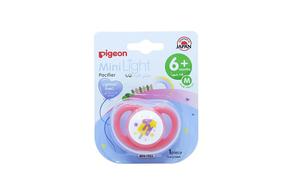 PIGEON MINI LIGHT PACIFIER 6 PLUS MONTHS SIZE M - Berlin Pharmacy