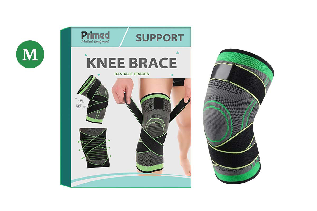 PRIMED KNEE BRACE WITH SUPPORT DARK GREEN SIZE MEDIUM - Berlin Pharmacy