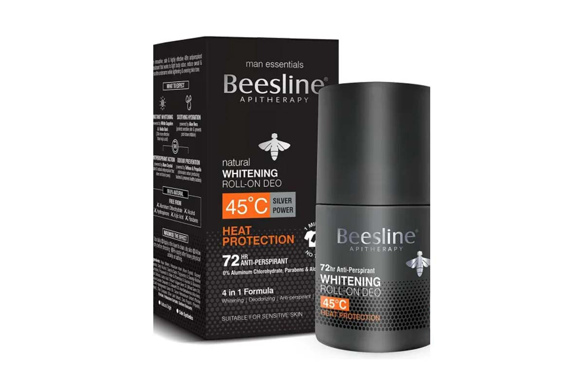 BEESLINE NATURAL WHITENING ROLL ON DEO 45C SILVER POWER HEAT PROTECTION 72HR 50 ML - Berlin Pharmacy