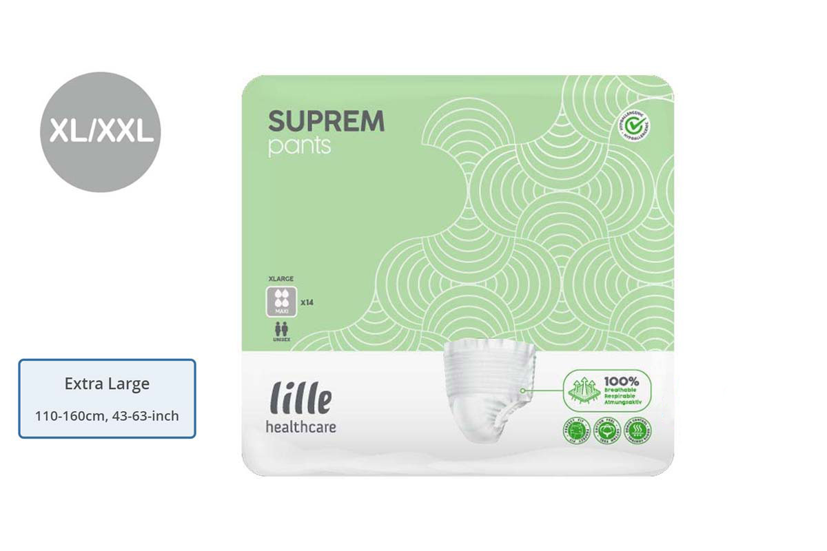 LILLE HEALTHCARE SUPREM PANTS X LARGE 14 PCS - Berlin Pharmacy