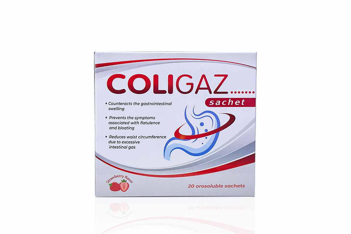 COLIGAZ ORAL SACHET STRAWBERRY FLAVOR 20 PIECES - Berlin Pharmacy