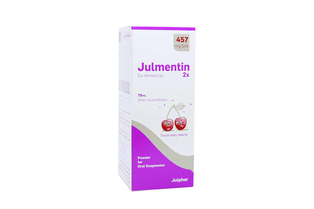 JULMENTIN 2X 457 MG 5ML POWDER ORAL SUSPENSION 70ML - Berlin Pharmacy