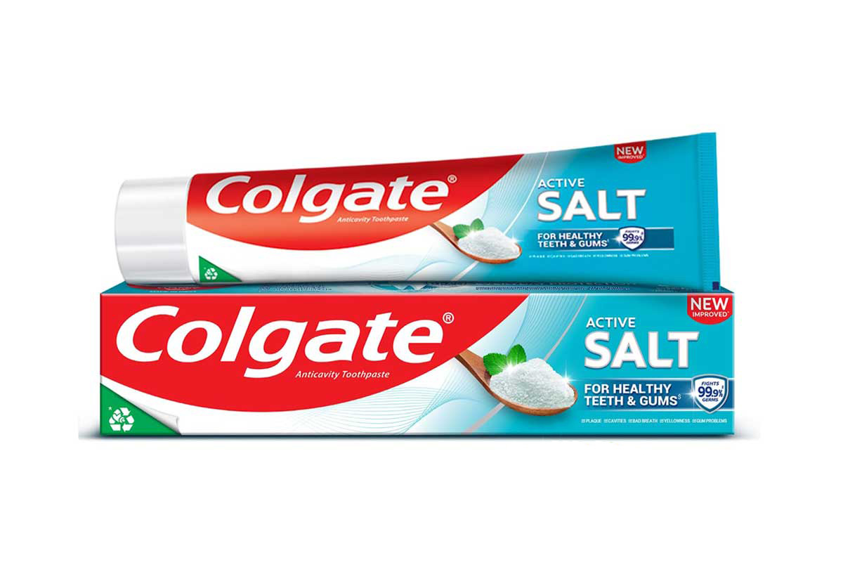 COLGATE ACTIVE SALT TOOTHPASTE FOR HEALTHY TEETH AND GUMS 150 GM - Berlin Pharmacy