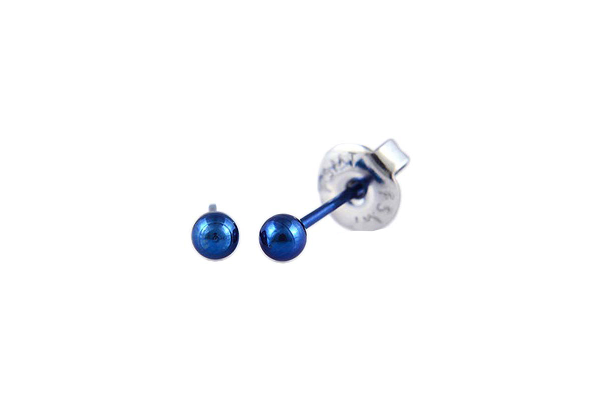 PRIMED EAR PIERCING 71-371 TITANIUM 3 MM BALL BLUE - Berlin Pharmacy