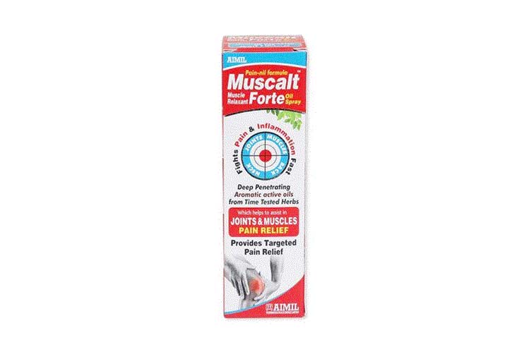 AIMIL MUSCALT MUSCLE RELAXANT FORTE OIL SPRAY 60ML - Berlin Pharmacy