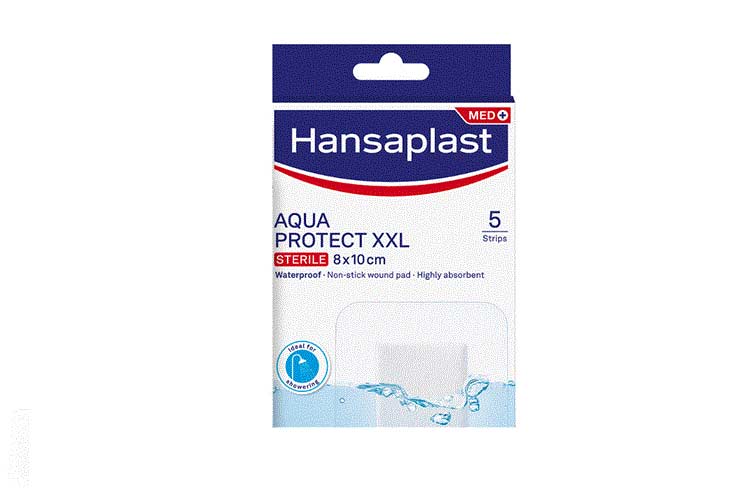 HANSAPLAST AQUA PROTECT XXL 8X10CM 5 STRIPS - Berlin Pharmacy