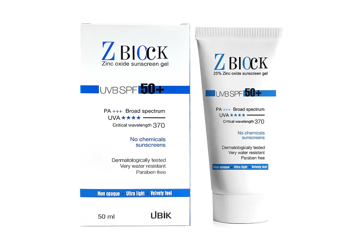 Z BIOCK ZINC OXIDE SUNSCREEN GEL WITH SPF 50+ - 50 ML - Berlin Pharmacy