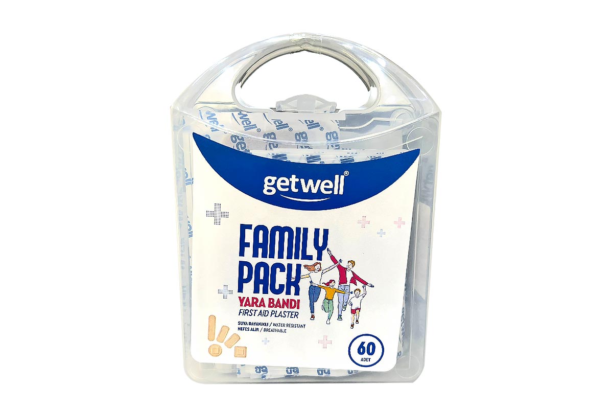 GETWELL FAMILY PACK FIRST AID PLASTER 60 PCS - Berlin Pharmacy