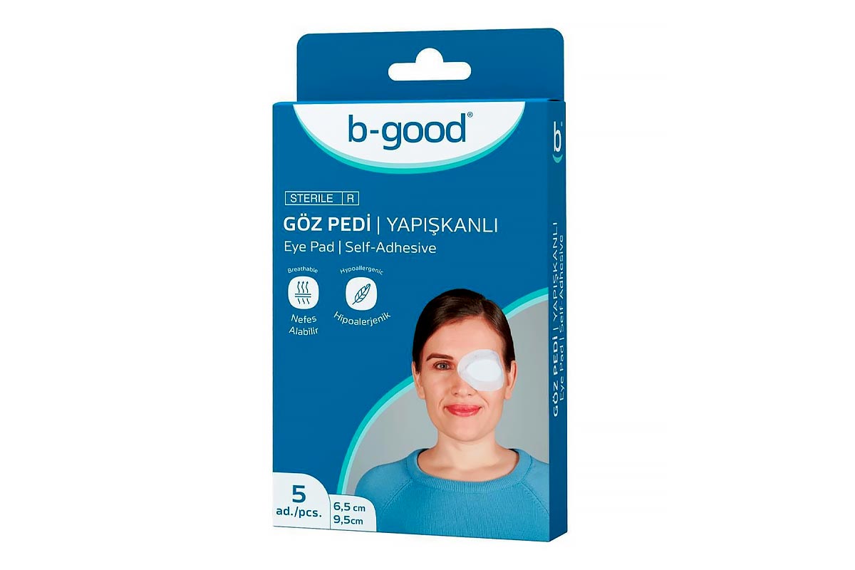 B GOOD EYE PAD 6.5CM X 9.5CM 5 PCS - Berlin Pharmacy