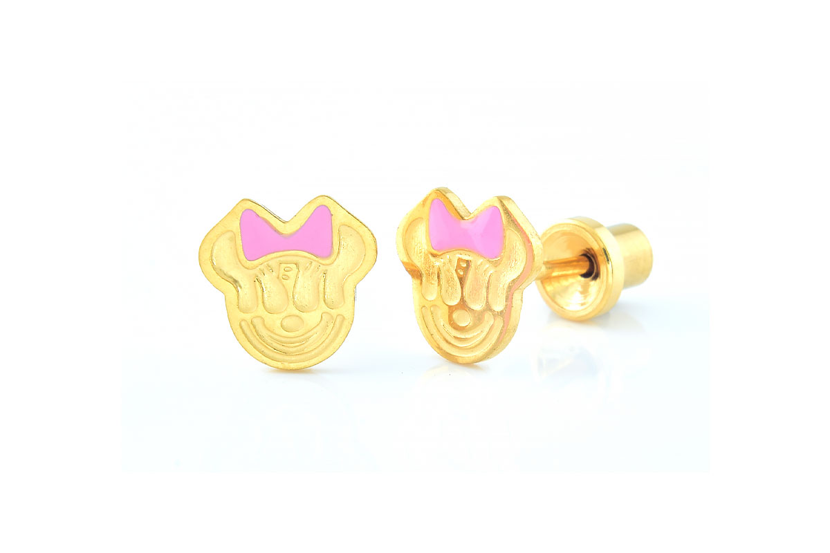 PRIMED EAR PIERCING Q8-025GPH G/P 7MM CARTOON PINK - Berlin Pharmacy