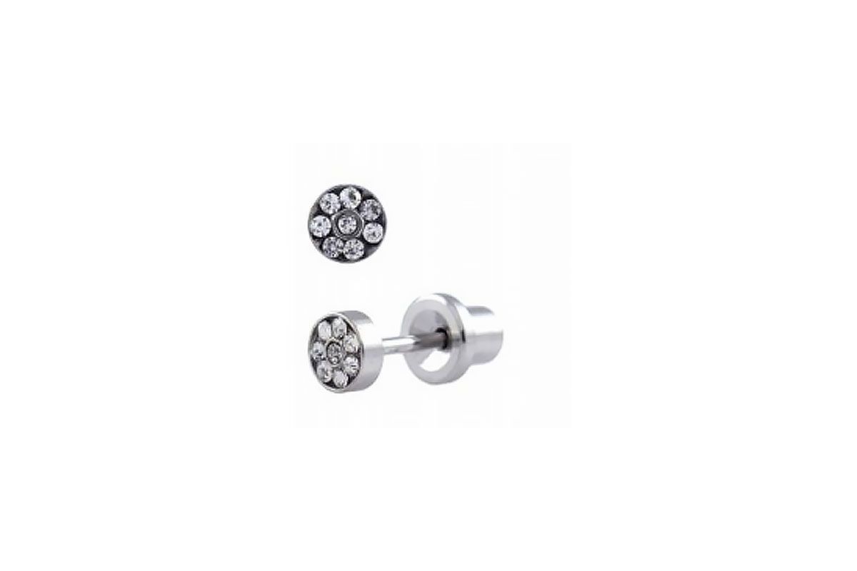 PRIMED EAR PIERCING S53-404H 4MM RINGBUTTON CLEAR - Berlin Pharmacy