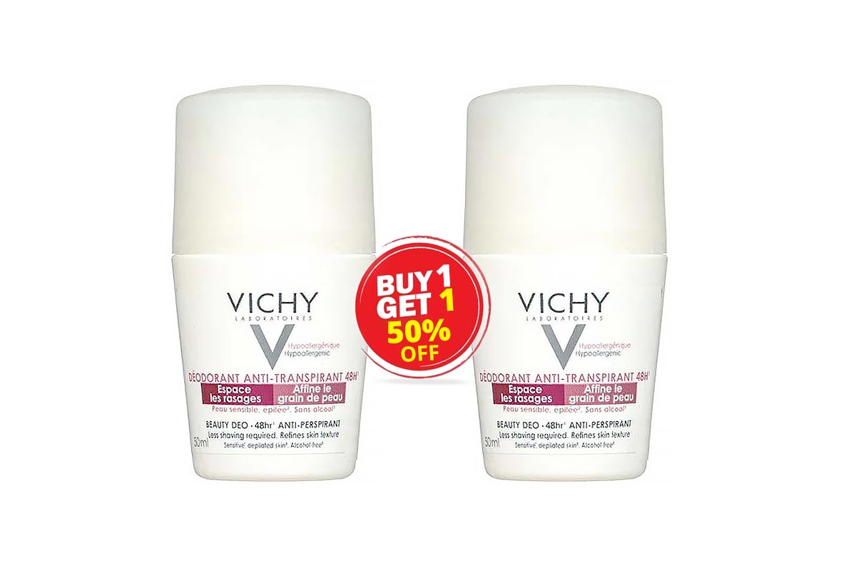 BOX VICHY DEODORANT BUY1GET1 50% OF ANTI TRANSPIRANT 48H PINK 50 ML - Berlin Pharmacy