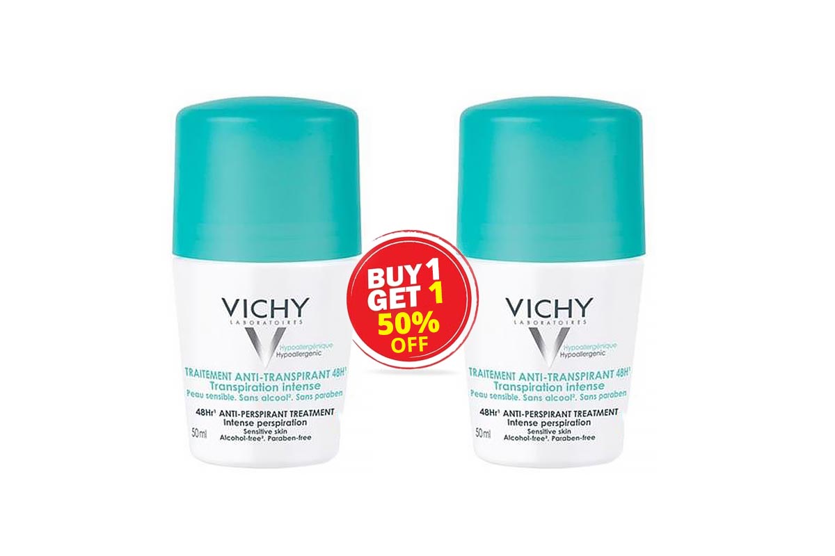 BOX VICHY DEODORANT BUY1GET1 50% OF ANTI TRAITEMENT 48H GREEN 50 ML - Berlin Pharmacy