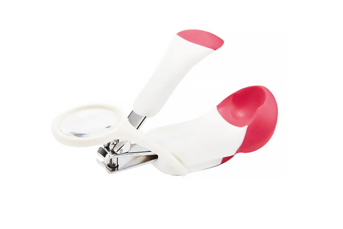 MOMEASY NAIL CLIPPERS WITH MAGNIFIER FROM 0 MONTH COLOR RED - Berlin Pharmacy