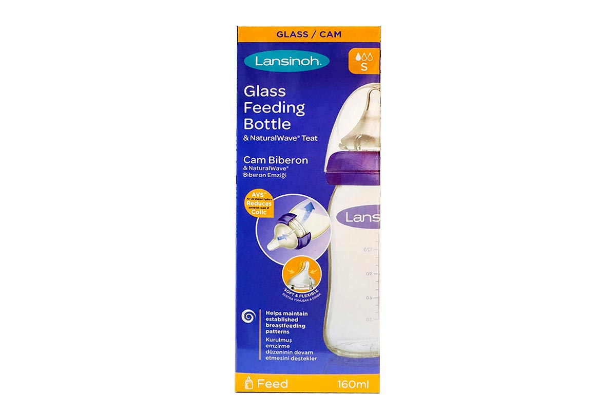 LANSINOH GLASS FEEDING BOTTLE 160 ML - Berlin Pharmacy