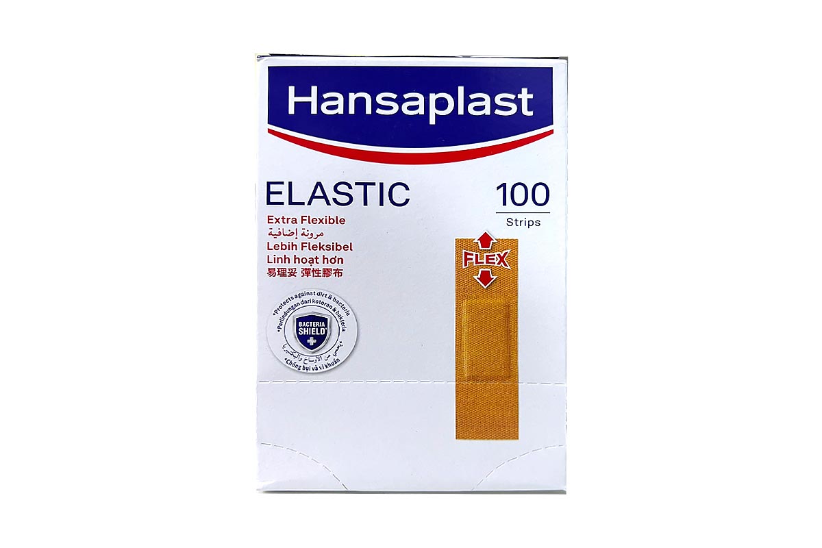 HANSAPLAST ELASTIC EXTRA FLEXIBLE PLASTER STRIP 100 PCS - Berlin Pharmacy