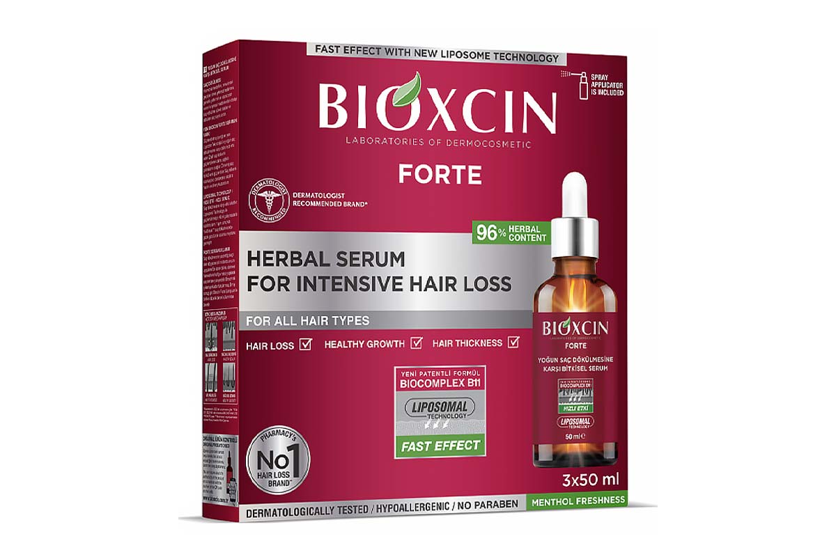 BIOXCIN FORTE HERBAL SERUM FOR INTENSIVE HAIR LOSS 3X50 ML - Berlin Pharmacy