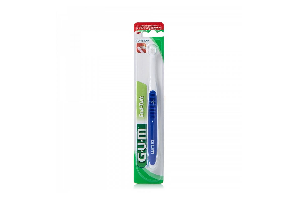 GUM SOFT BRUSH END TUFT TOOTHBRUSH COLOR BLUE 308 N - Berlin Pharmacy