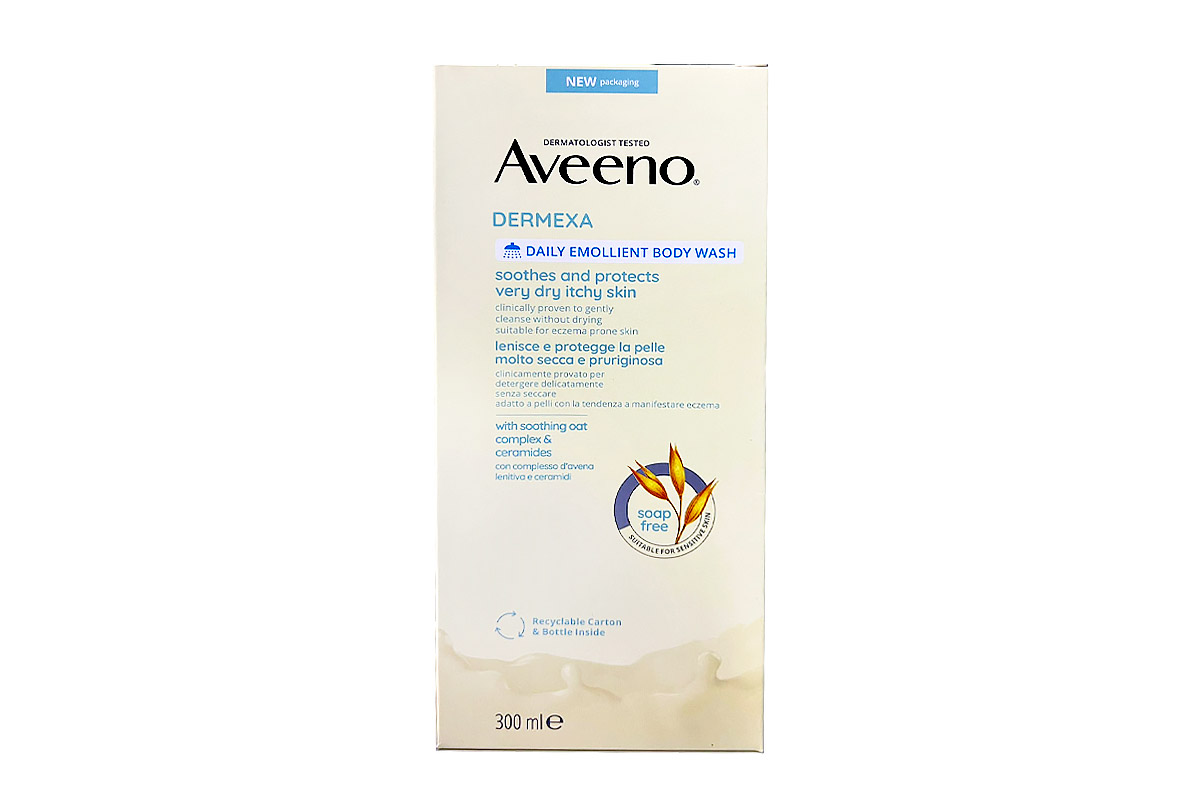 AVEENO DERMEXA DAILY EMOLLIENT BODY WASH 300 ML - Berlin Pharmacy