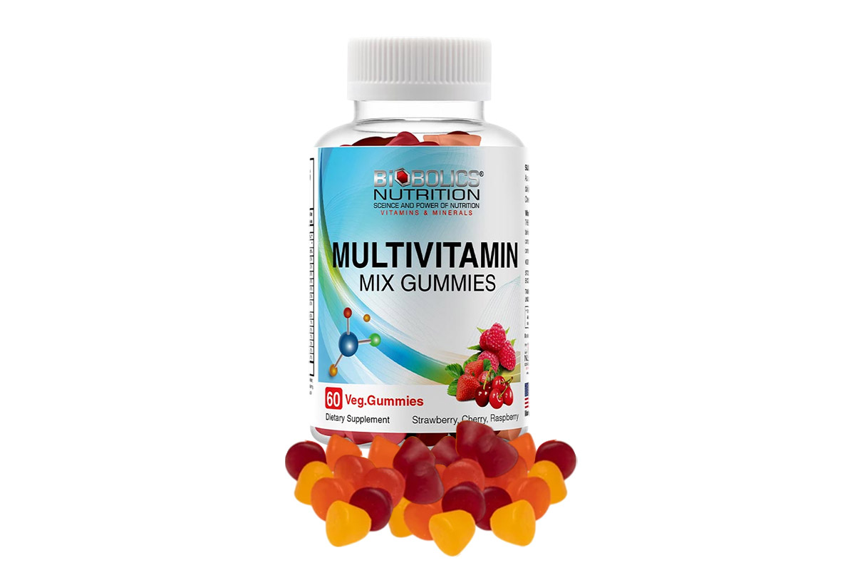 BIOBOLICS MULTIVITAMIN MIX STRAWBERRY AND CHERRY AND RASPBERRY 60 VEG GUMMIES - Berlin Pharmacy