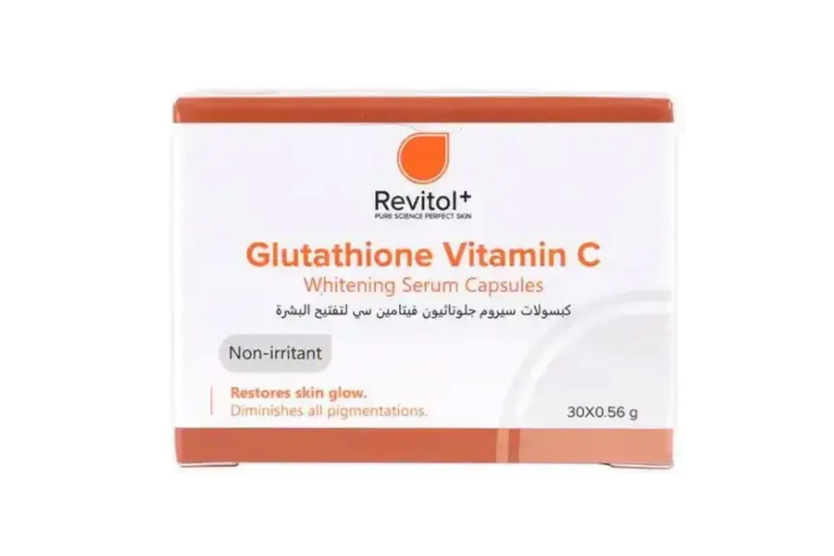 REVITOL GLUTATHIONE VITAMIN C WHITENING SERUM 0.56 GM 30 CAPSULES - Berlin Pharmacy