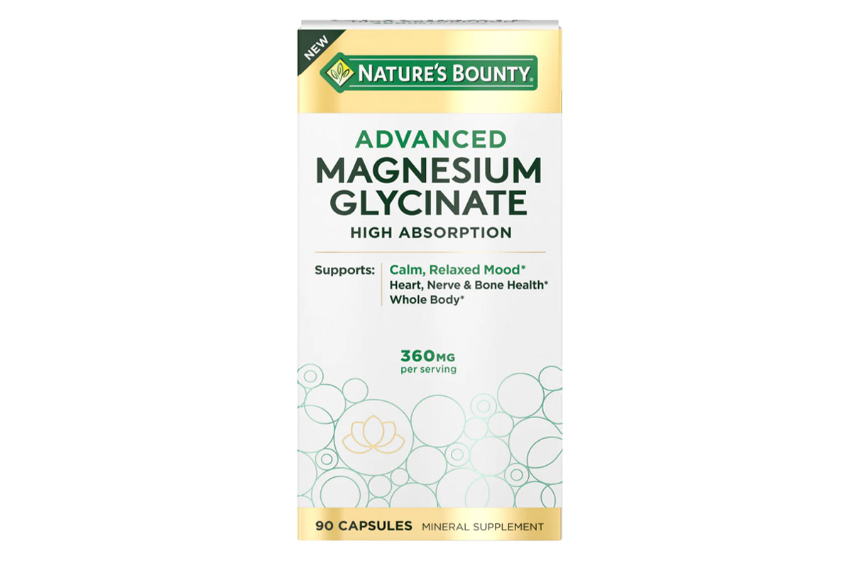 NATURES BOUNTY ADVANCED MAGNESIUM GLYCINATE 360 MG 90 CAPSULES - Berlin Pharmacy