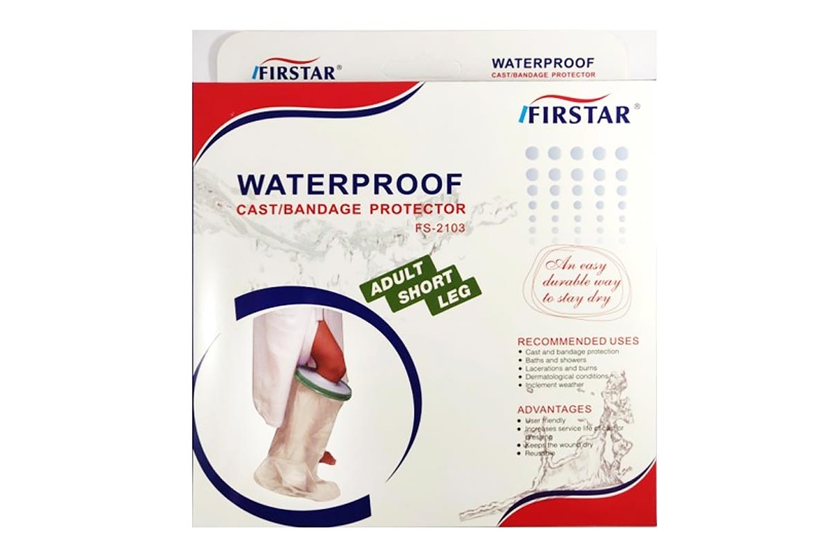 FIRSTAR WATERPROOF CAST PROTECTOR ADULT SHORT LEG FS-2103 - Berlin Pharmacy