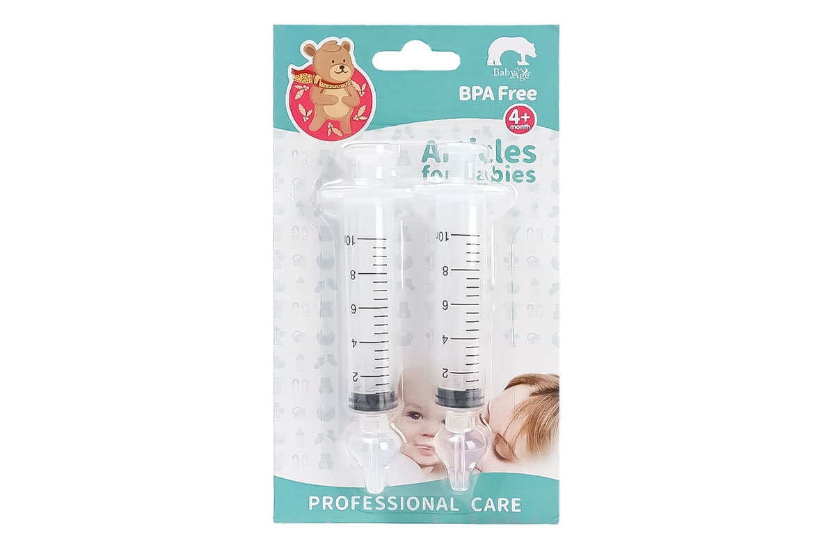BABY AGE DOUBLE FEEDER SYRING 4 PLUS MONTH 2 PCS - Berlin Pharmacy