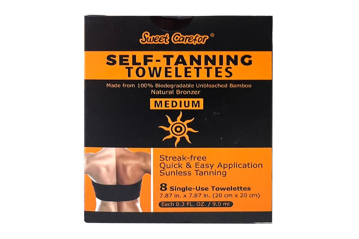 SWEET CAREFOR SELF TANNING TOWELETTES MEDIUM 20 CM x 20 CM 8 TOWELETTES - Berlin Pharmacy