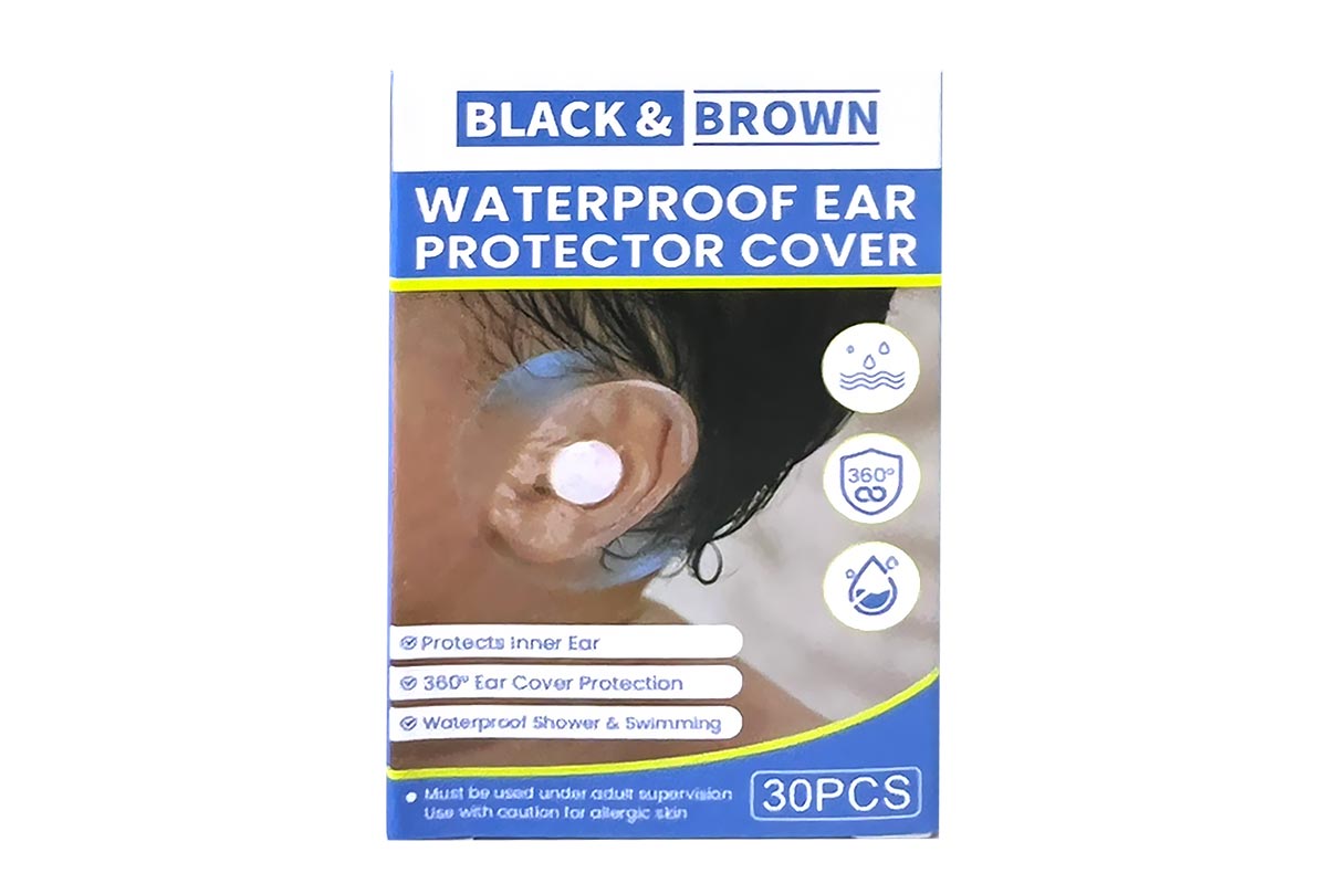 BLACK AND BROWN WATERPROOF EAR PROTECTOR COVER 30 PIECES - Berlin Pharmacy