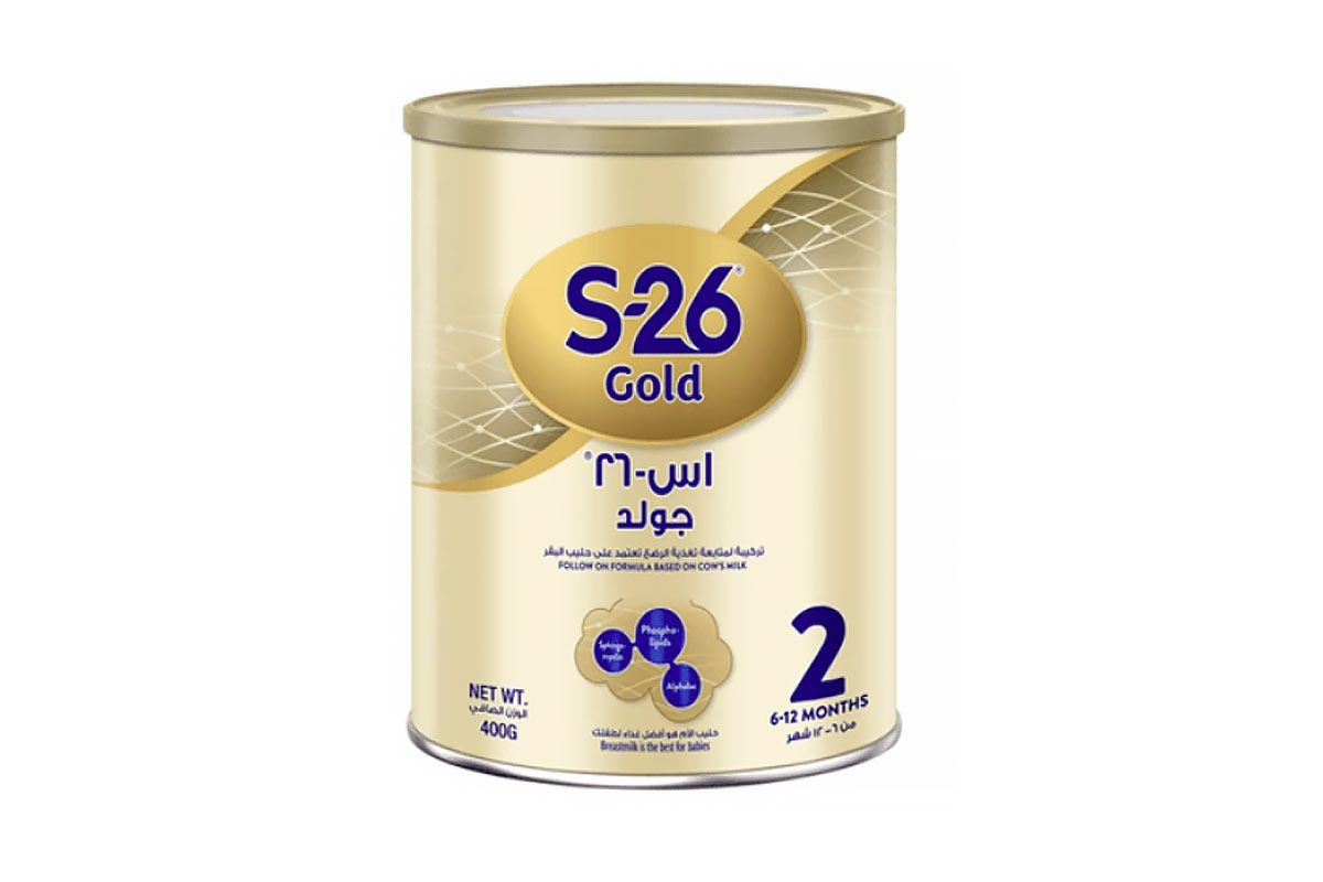 اس 26 جولد 2 مسحوق حليب من عمر 6 / 12 شهر 400 جم - صيدلية برلين