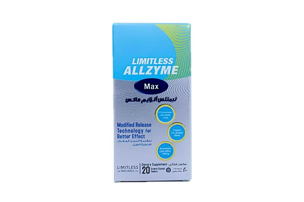 LIMITLESS ALLZYME MAX 20 TABLETS - Berlin Pharmacy