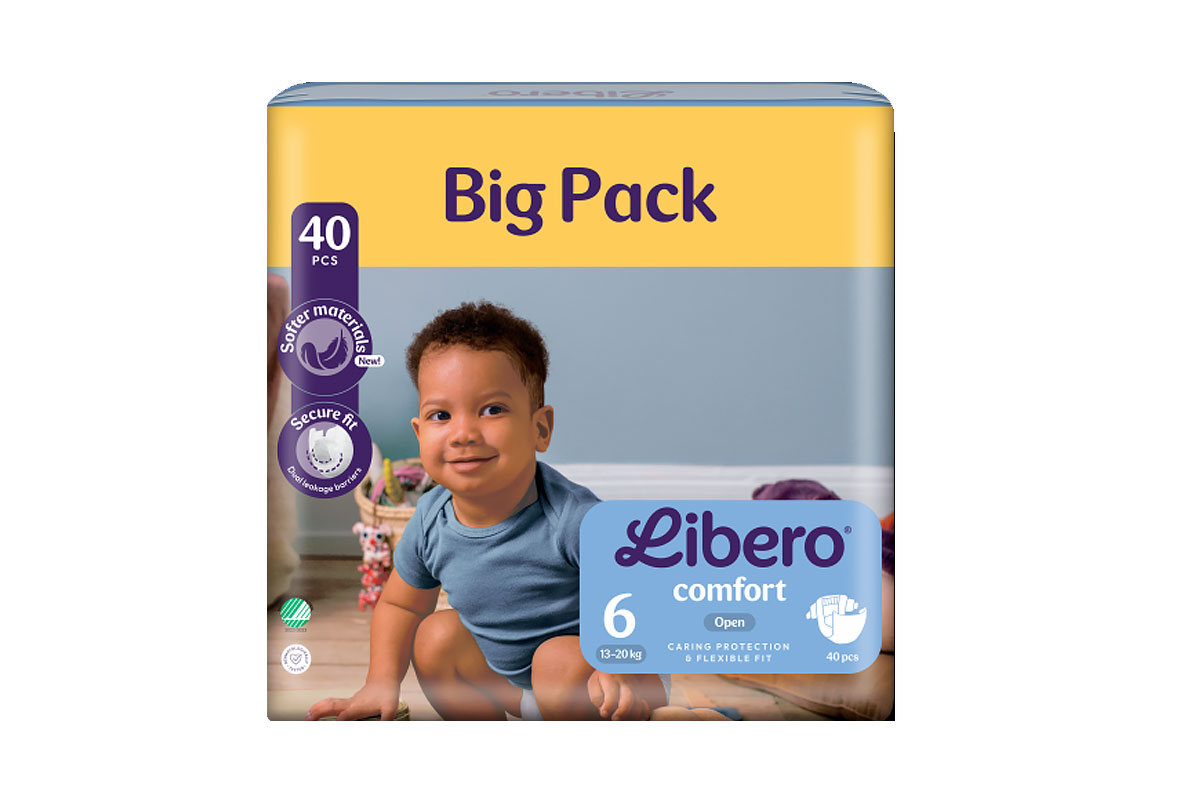 ليبرو كومفورت حفاضات رقم 6 من وزن 13 الى 20 كجم 40 حفاضة - صيدلية برلين