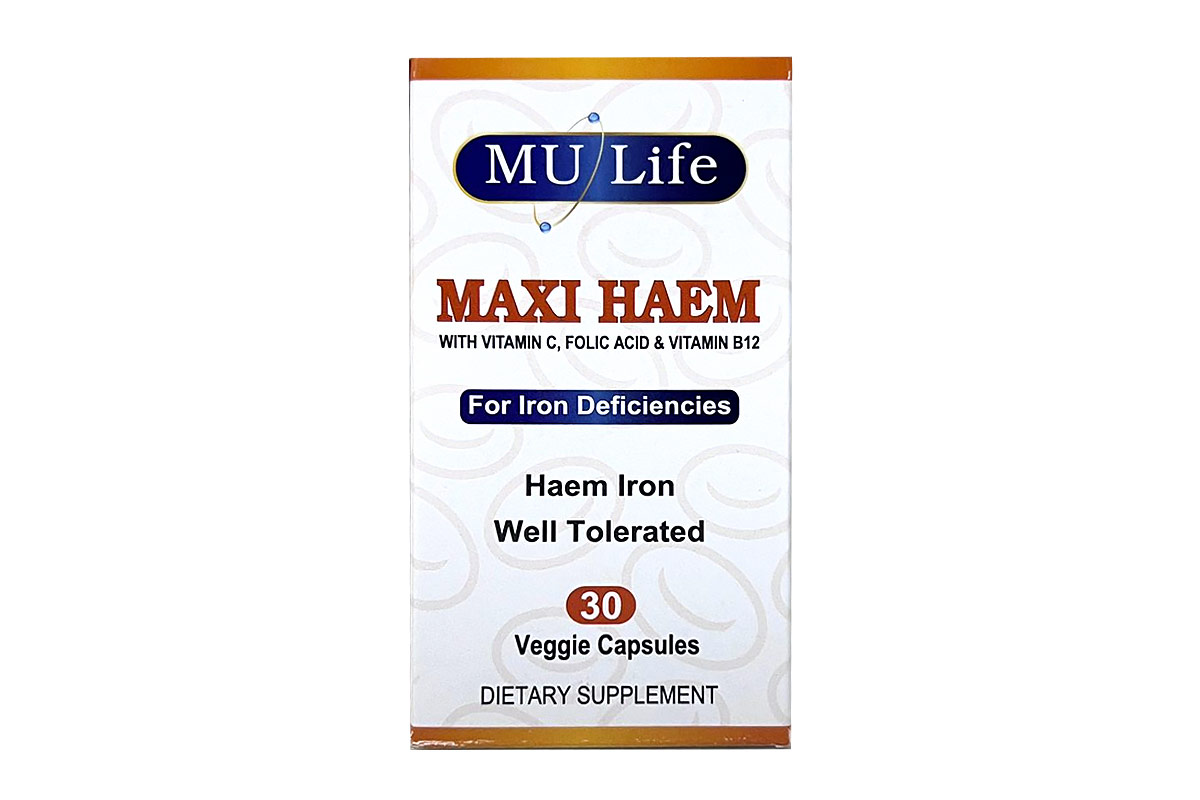 MU LIFE MAXI HAEM 30 VEGGIE CAPSULES - Berlin Pharmacy